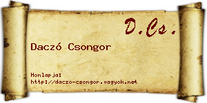 Daczó Csongor névjegykártya