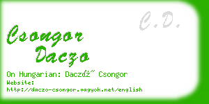 csongor daczo business card